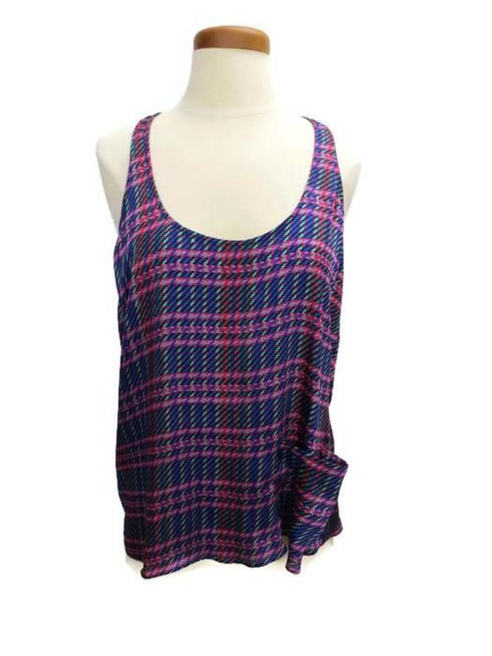 Urban Outfitters Tunic Top Size Small Bright Multi Color Racer Back Pocket